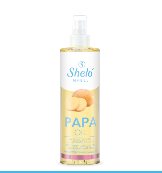 Shelo Nabel Aceite de Papa, for Damaged Skin and Hair , Bottle of 8.96 fl oz