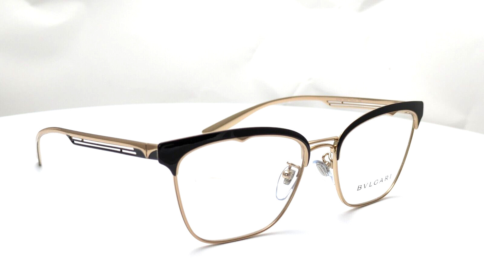 Bvlgari BV 2218 2033 Cat Eye Gold Black Womens Eyeglasses 54mm