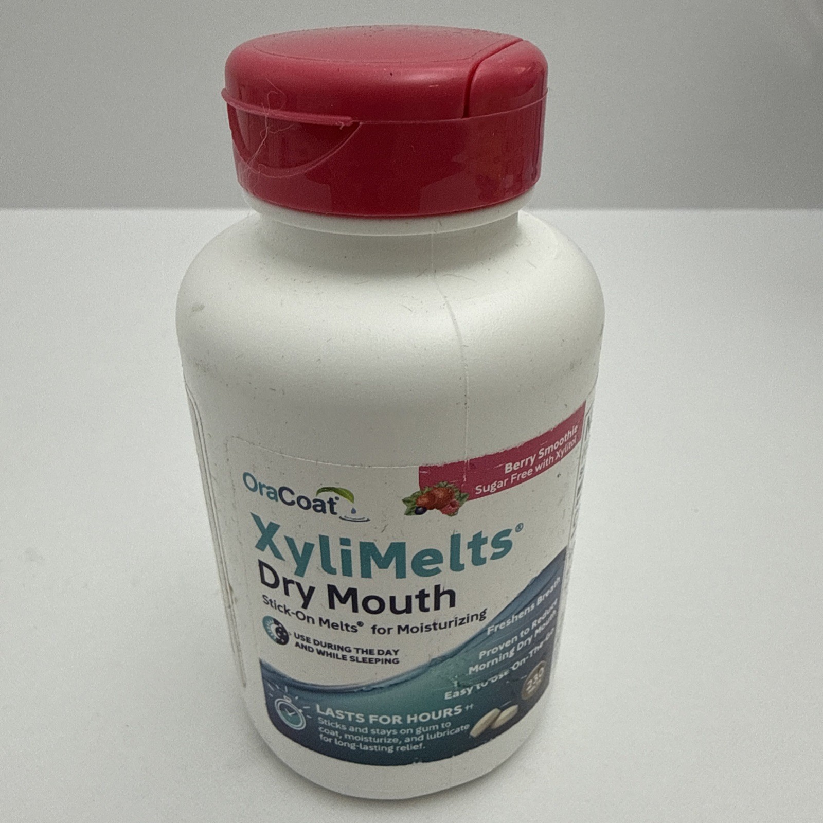 Oracoat XyliMelts for Dry Mouth Night Time or Day, 230 Count – Berry Smoothie
