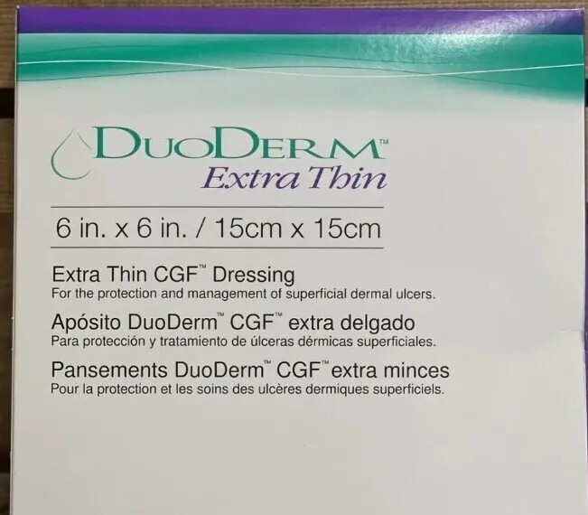 💞 DUODERM Extra Thin Dressing Square 6″x6″15cm×15cm💞5 SHEETS ONLY NO BOX!
