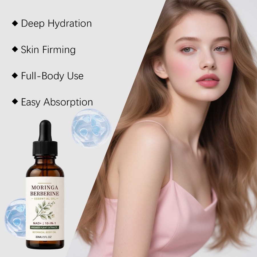 1-5PCS Moringa Berberine Oil Essential Body Massage Firming Body Oil 30ml ~20OFF