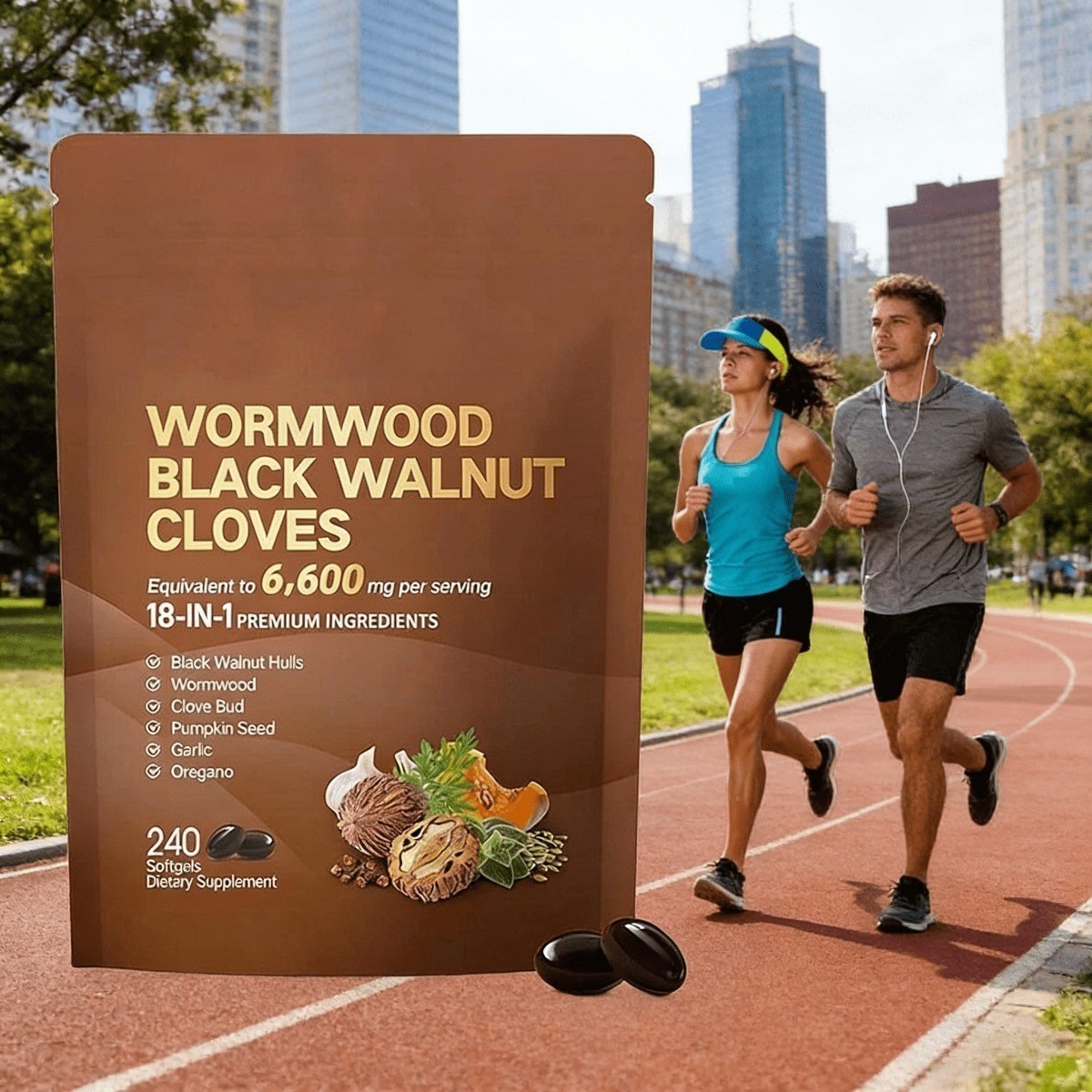 VivoNu Wormwood Black Walnut Cloves Capsules,Natural Cleanse&Metabolism Support