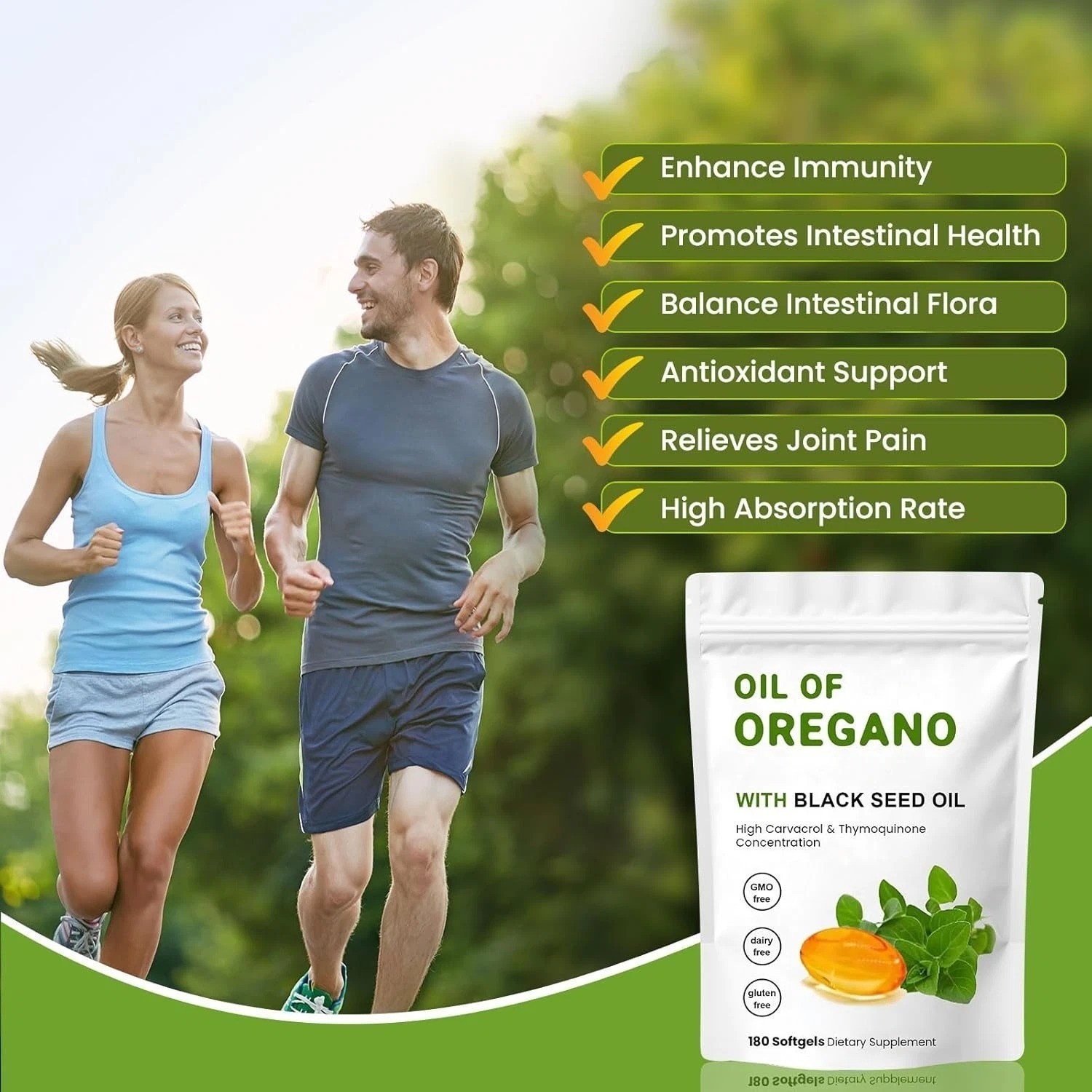 Resilia Oil Of Oregano With Black Seed Oil 6,000MG