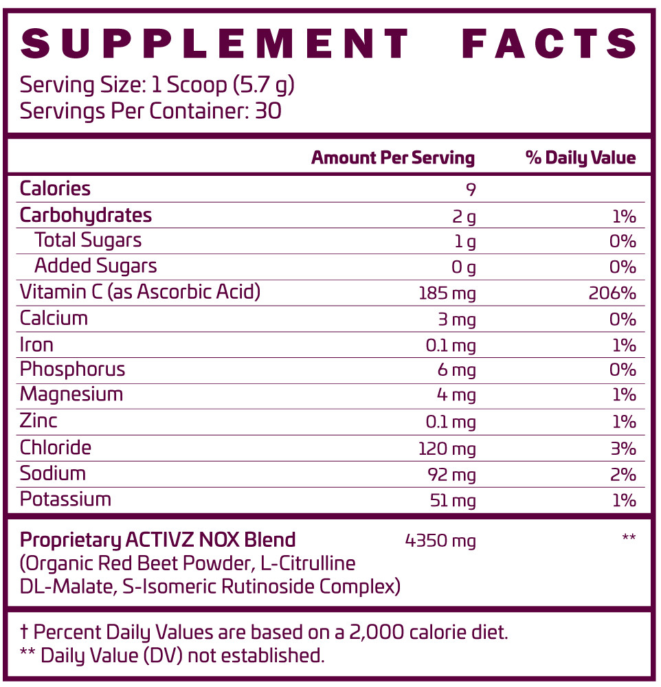 ACTIVZ NitroxPro™ Drink PowderL-Citrulline, Rutinosides, CyLoc Dextrin, DexKey