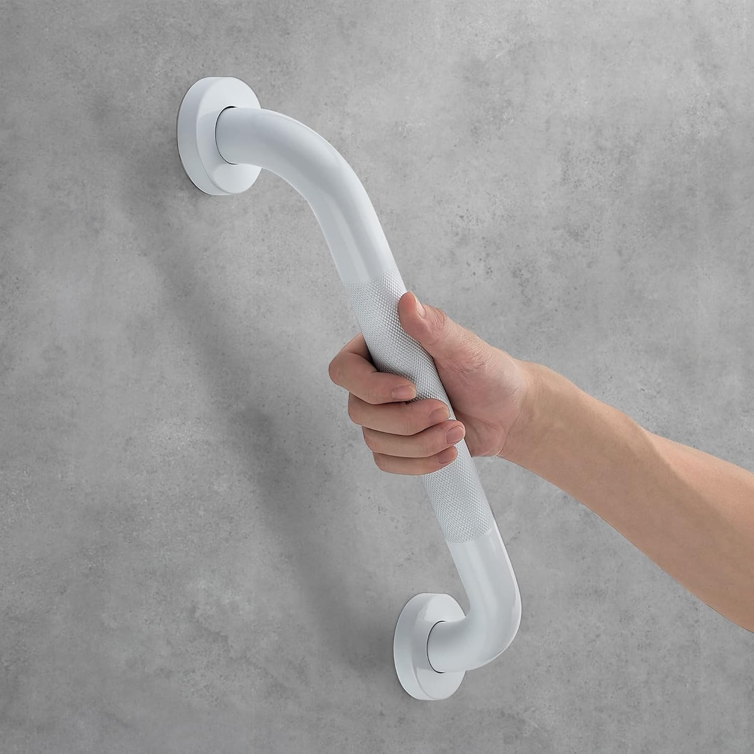 Barras de apoyo para ducha, paquete de 2, manijas antideslizantes de 40 cm para