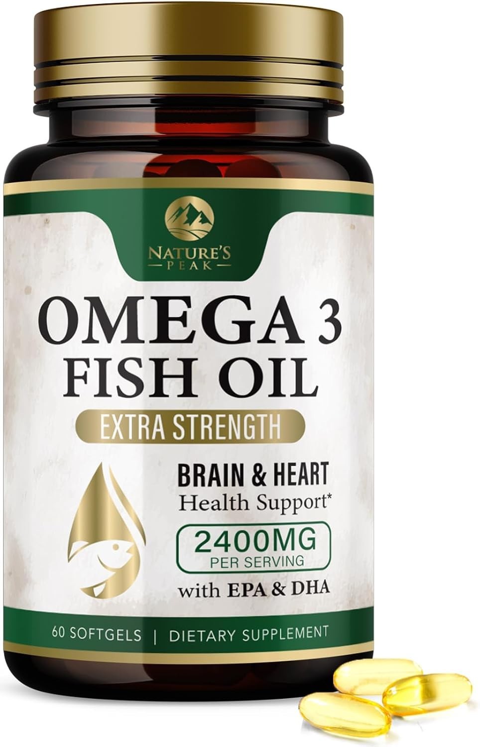 Omega 3 Fish Oil Pills 2400mg – Triple Strength Omega 3 Fish Oil Supplements
