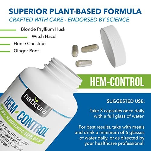 Hem-Control Natural Hemorrhoid Treatment Supplement – Fast & Lasting Pain Relief