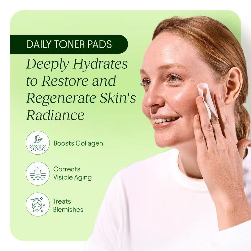 JiYu Korean Skincare Glow-Up Bundle – Toner Pads & NAD+Ant Aging Moisturizing Cr