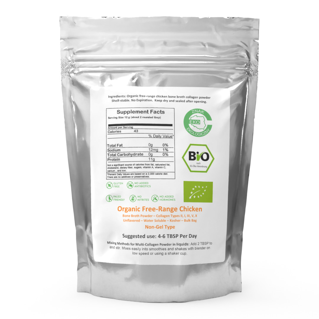 Chicken Bone Broth Collagen Powder – Pure & Organic – Free-Range (300g)