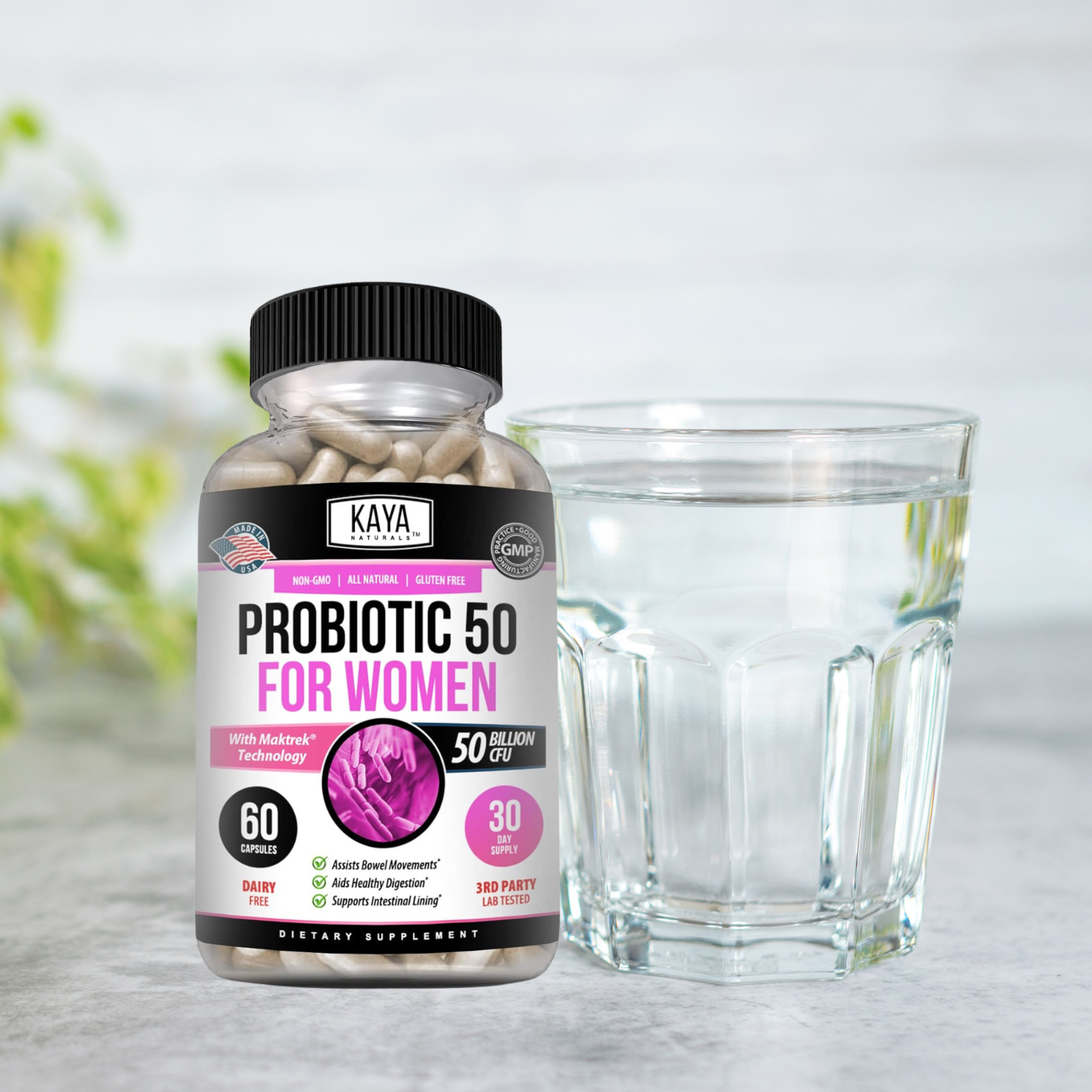(2 Pack) Women’s Probiotic 50 Billion Natural Digestive Immune Gut Health