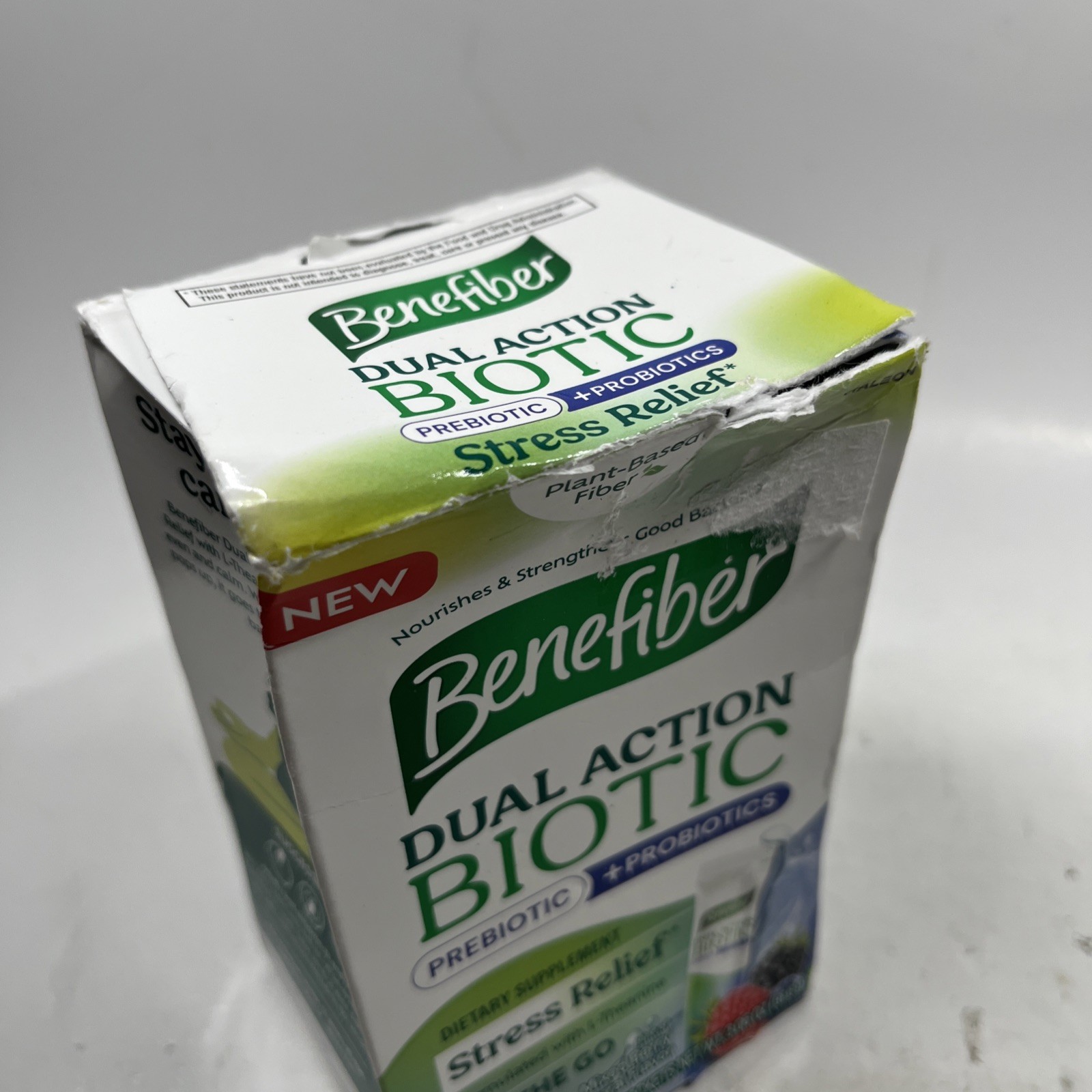 Benefiber Dual Action Biotic Plus Stress Relief Mixed Berry 18 Packs Exp 12/25