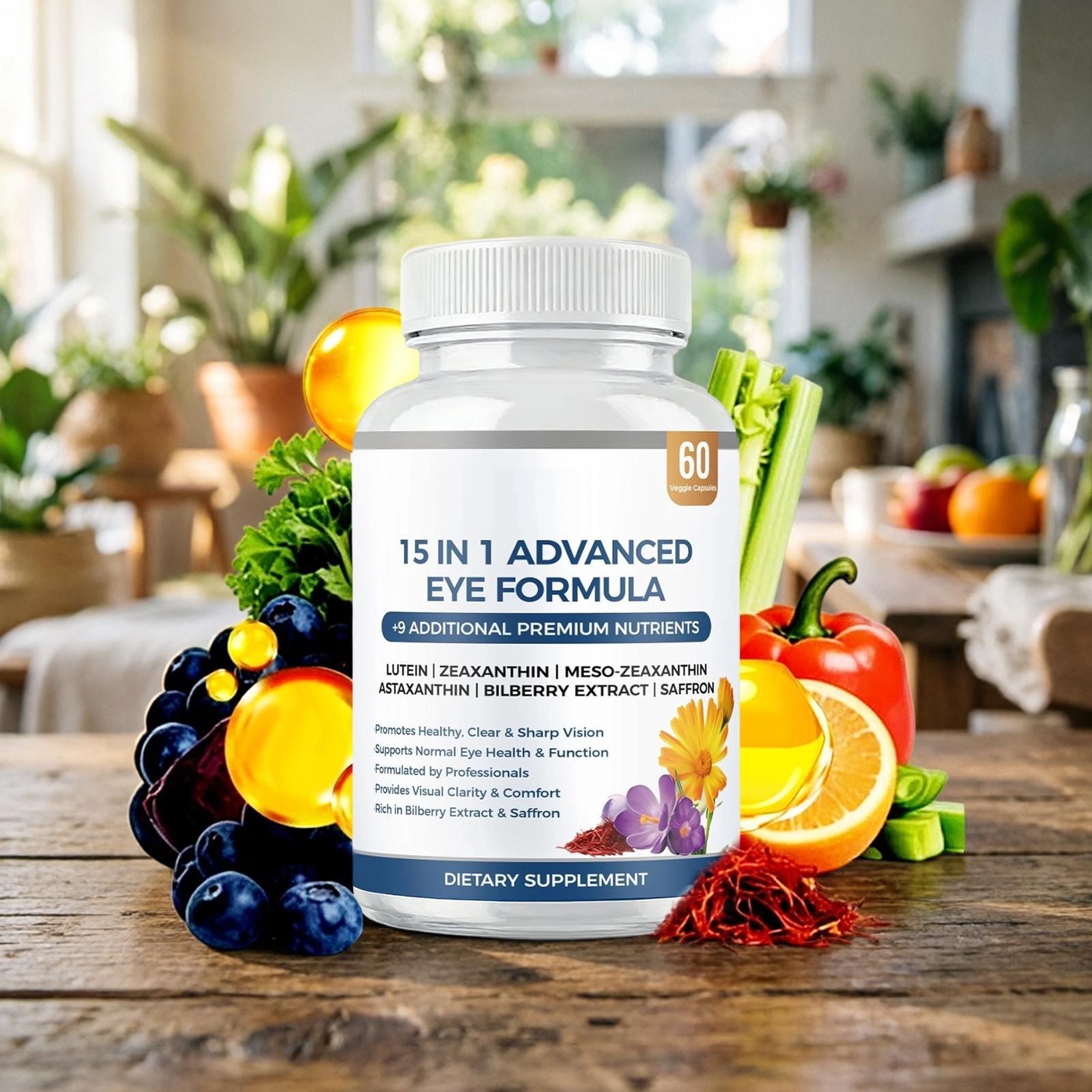 Eye Formula, 15 in 1 Advanced Formula with All 3 Carotenoi