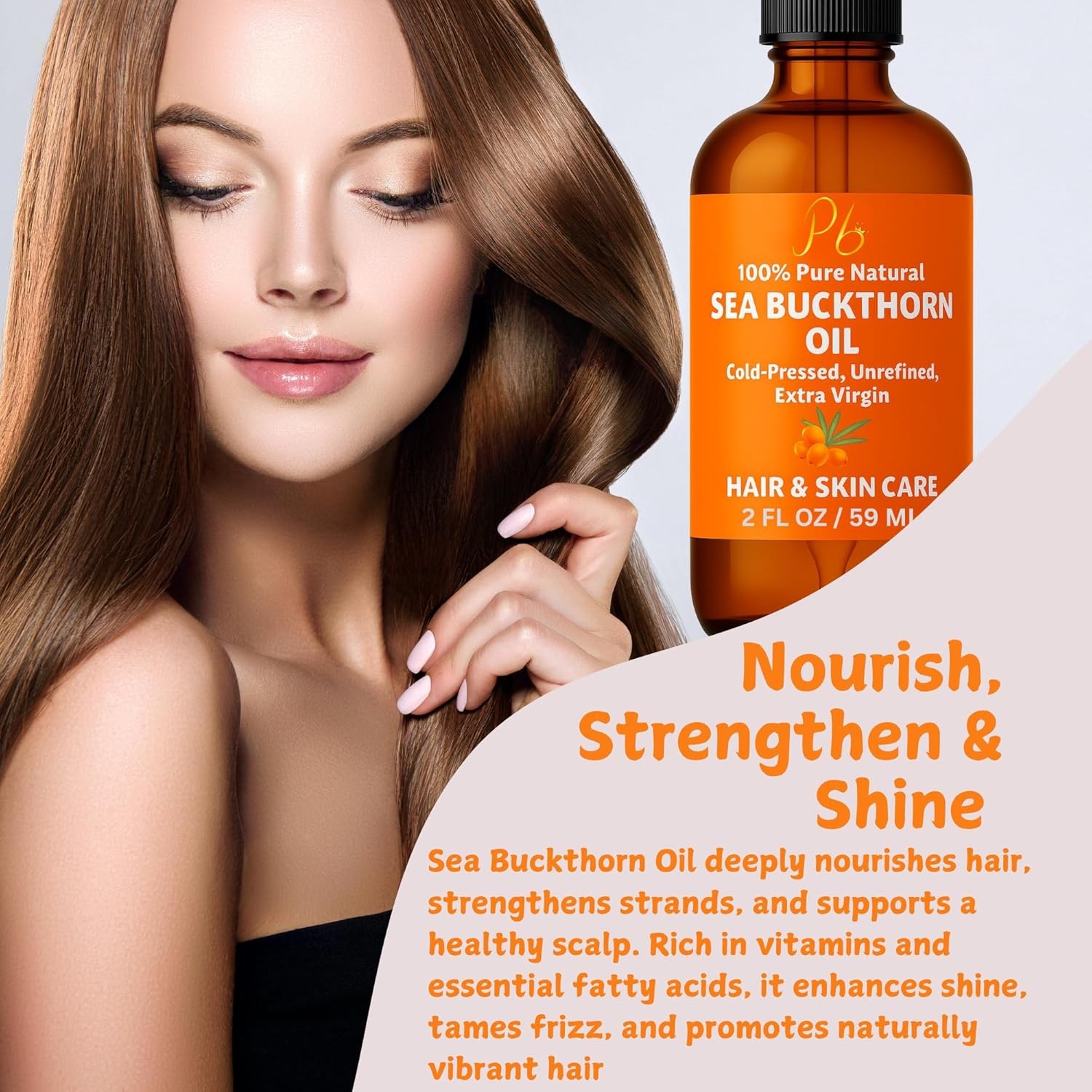 Organic Rosemary Pumpkin Saw Palmetto Hair Scalp Oil for Regrowth, Hair Loss
