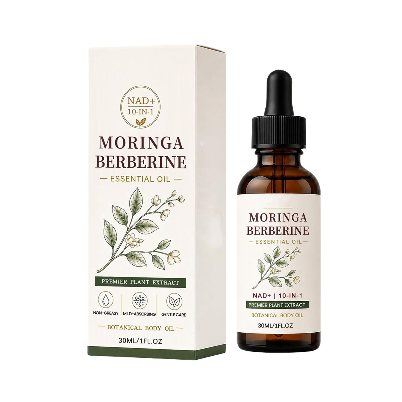 Moringa Berberine Oil – Essential Oil 30ml, With Ginger Root, Jojoba & Vitamin E
