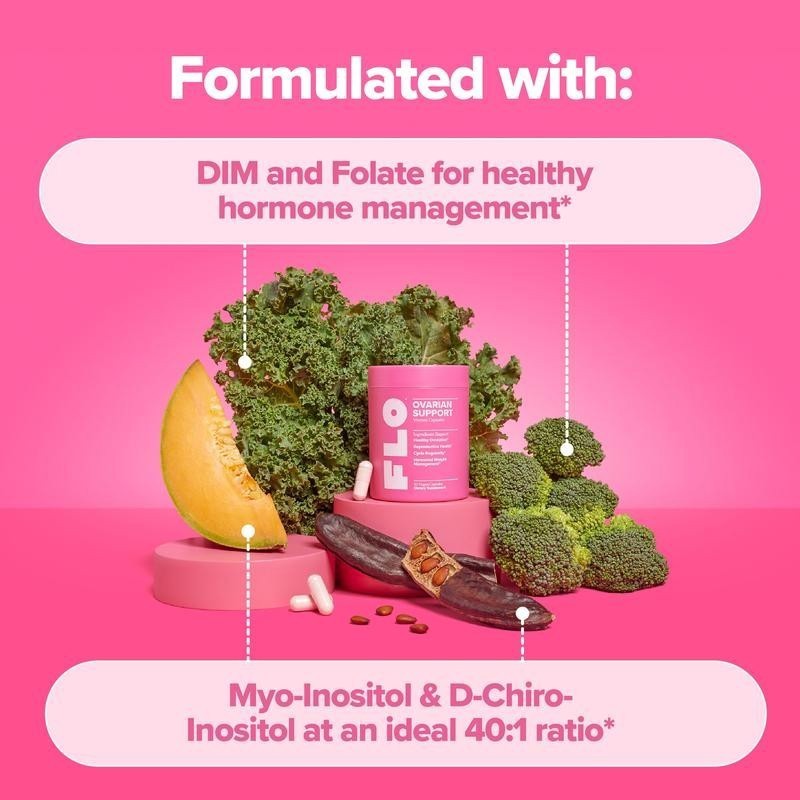 2 BOTTLES-O Positiv FLO Ovarian Support Vitamin-Women’s Ovarian Health & Hormone