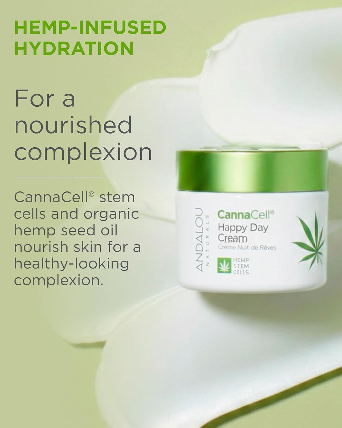 CannaCell Happy Day Cream: Hydrating Hemp Face Moisturizer for Glowing Skin