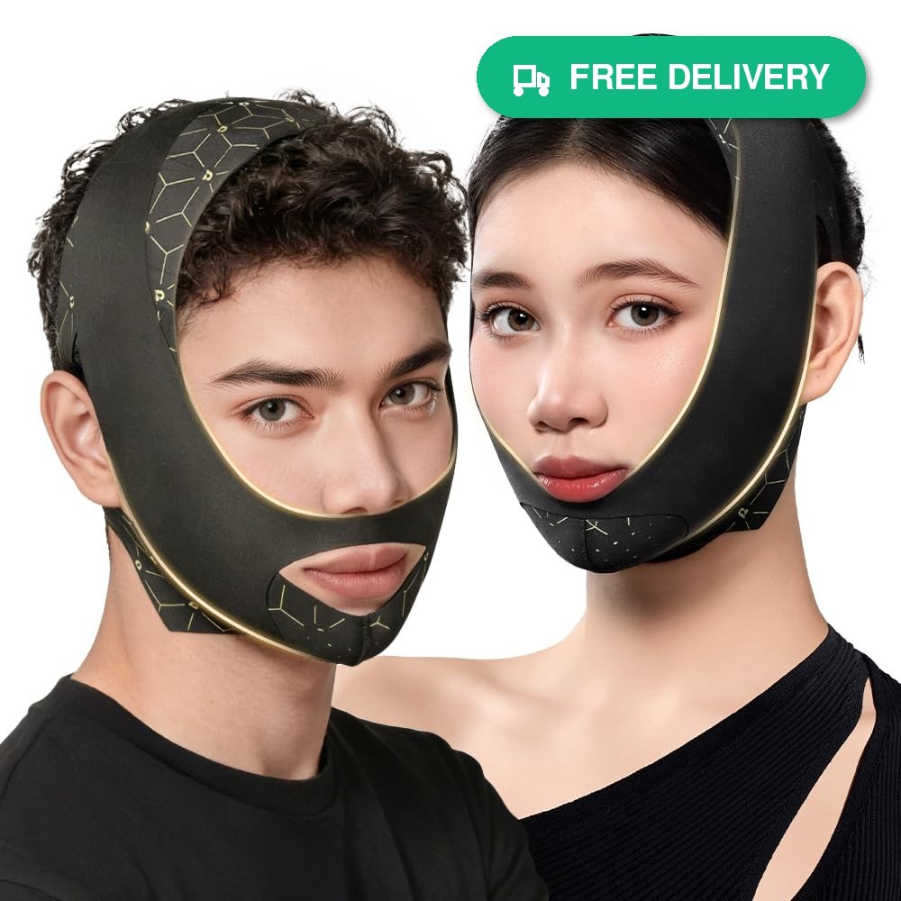 Chin Strap Double Chin Reducer, Adjustable Face Toning Belts, Reusable Face…