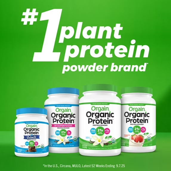 2pk Organic Vegan Protein Powder Orgain Chocolate Fudge 21g Plant Based 1.02lb