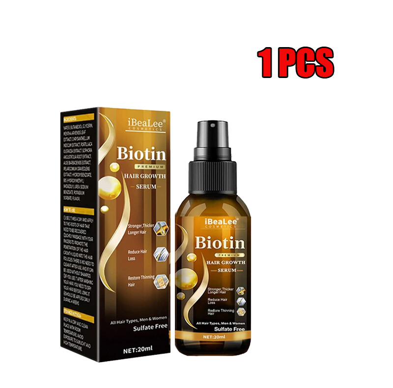 Biotin Hair Growth Spray Anti Hair Loss Fast Regrowth Scalp Treatment Serum US