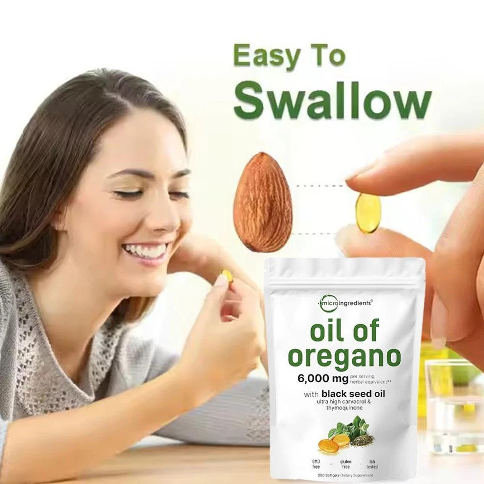 2 in 1 Oil of Oregano & Black Seed Softgels Count with Carvacrol,Immune Supports
