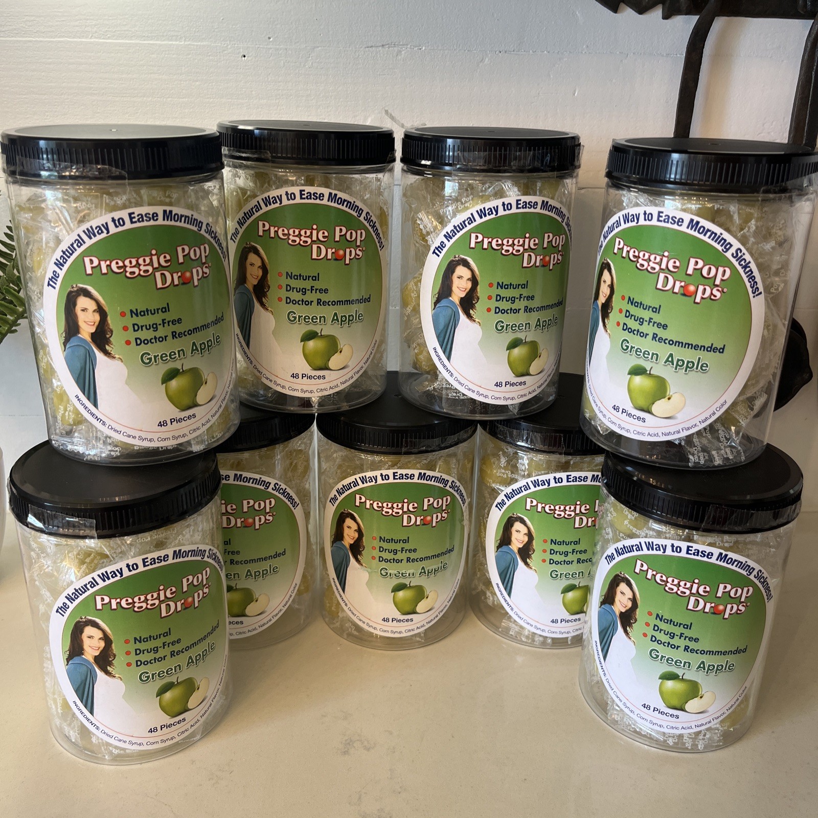 9 ct Preggie Pop Drops Morning Sickness Green Apple BB 12/25 B29 Retails $140