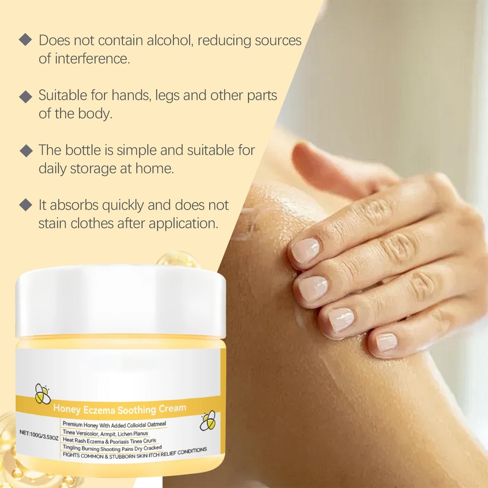 Honey Eczema Soothing Cream Moisturizing Lotion For Dry Itchy Skin Eczema Relief