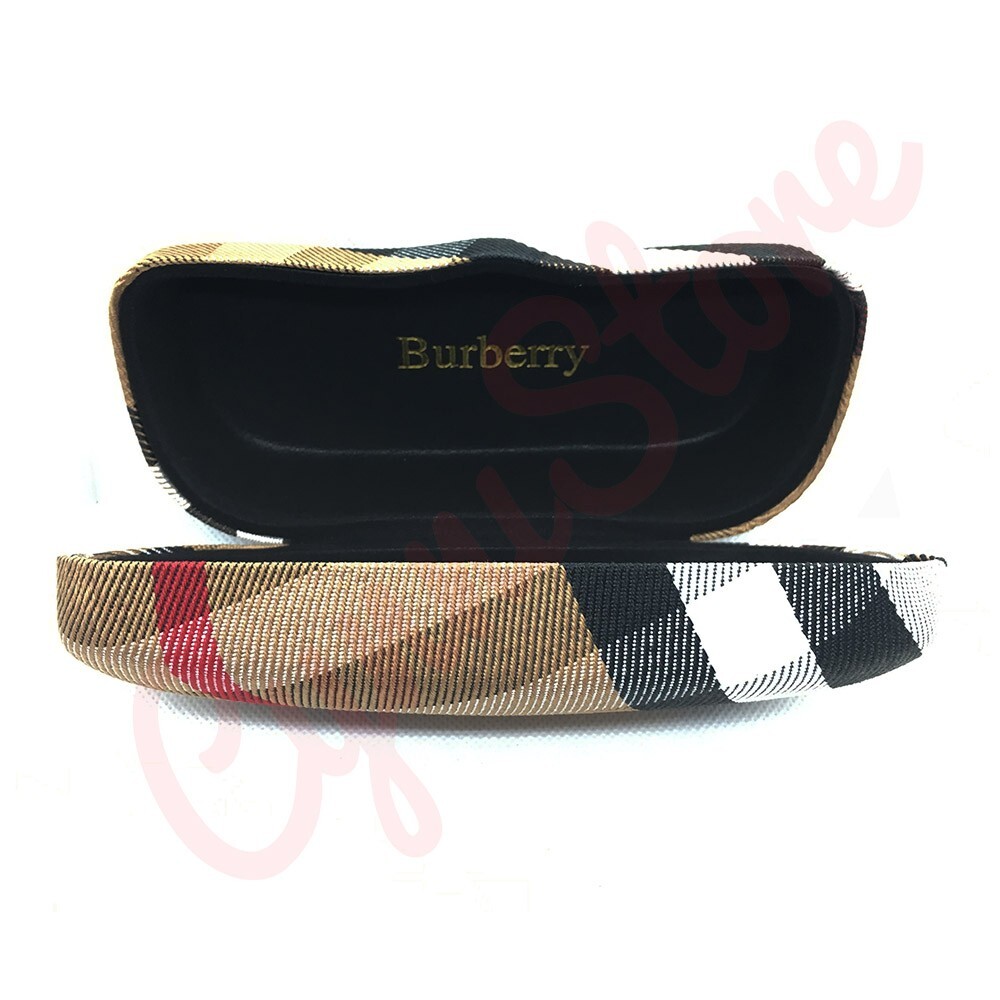 Burberry Universal Plaid Large Hard Case for Sunglasses w/ Cleaning Cloth & Box