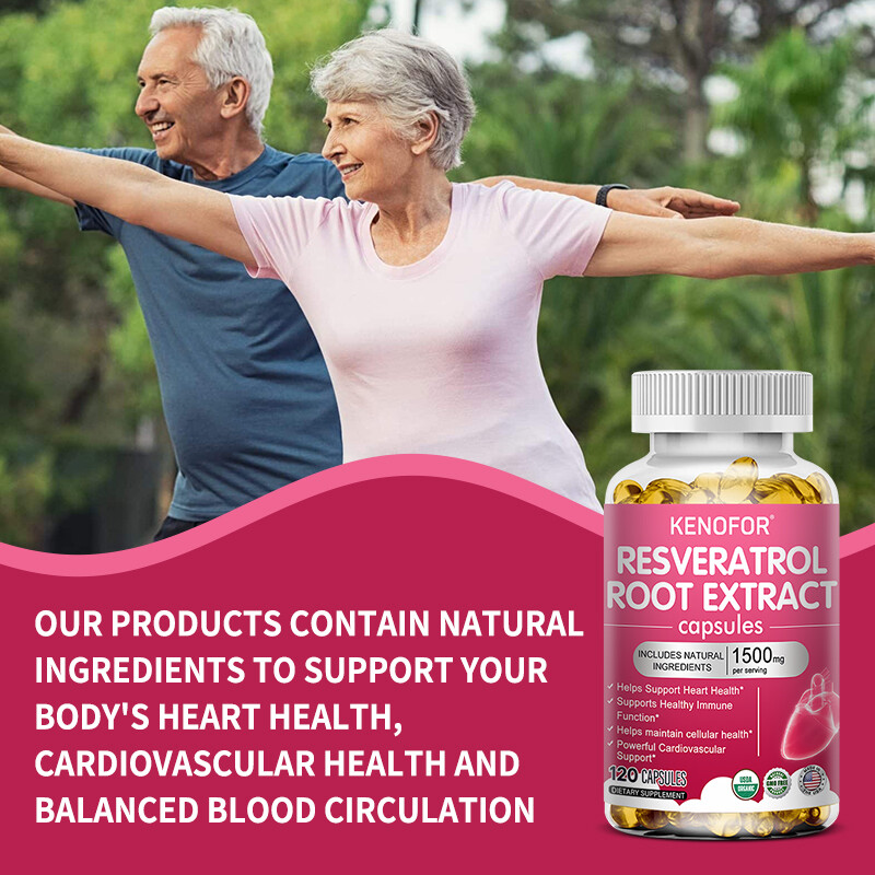 Resveratrol 1500mg Grape Seed 50MG Extract Providing Heart Energy Heart Health