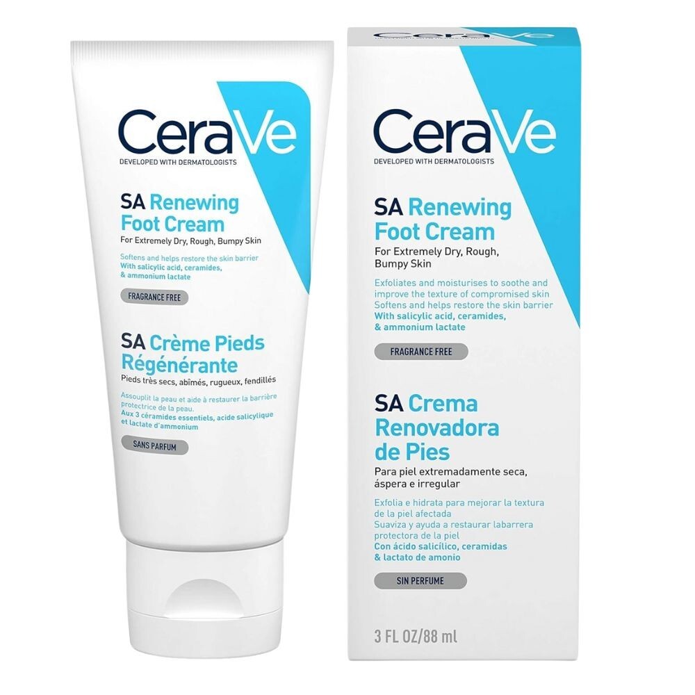CeraVe Renewing Foot Cream for Dry Rough Skin with Salicylic Acid 3 FL oz