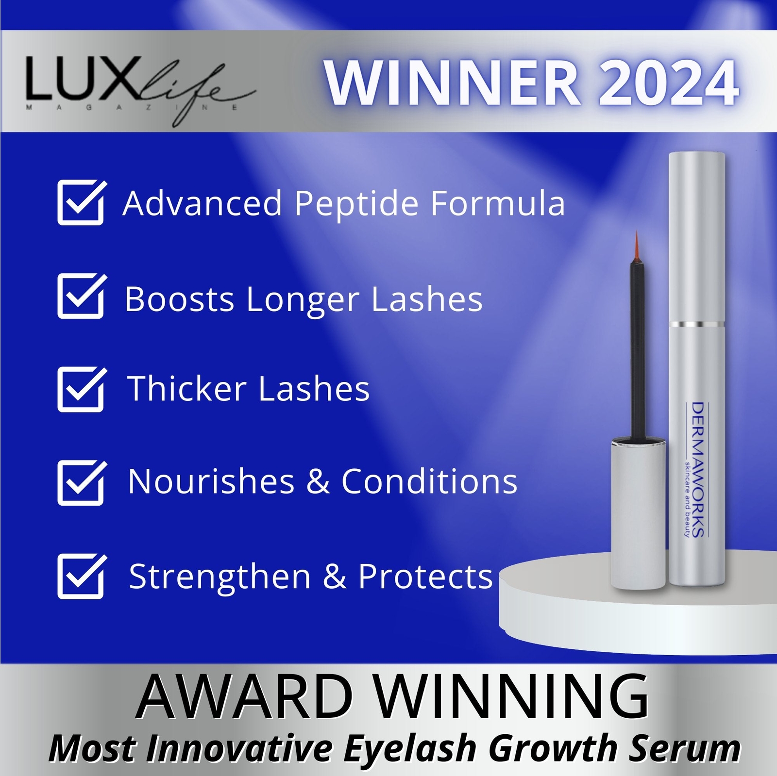 SPECTACULASH Eye lash Growth Serum. Grow Longer Lashes Naturally in JUST 60 DAYS