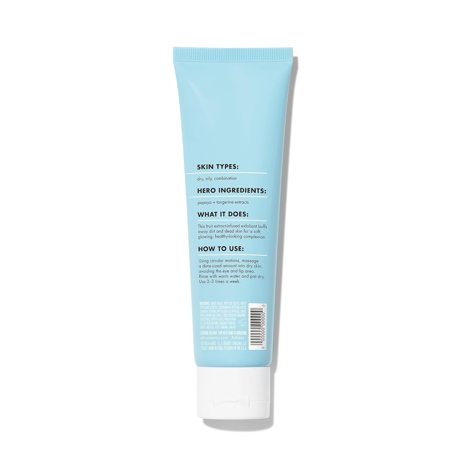 e.l.f. SKIN Gentle Peeling Exfoliant, Cleanser, Effective, Easy to Apply, Peels