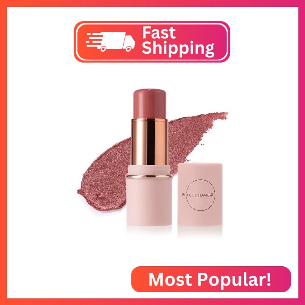 BeautiHome Blush Stick for Cheeks & Lips Multistick Cream Blush- Easy to Apply &