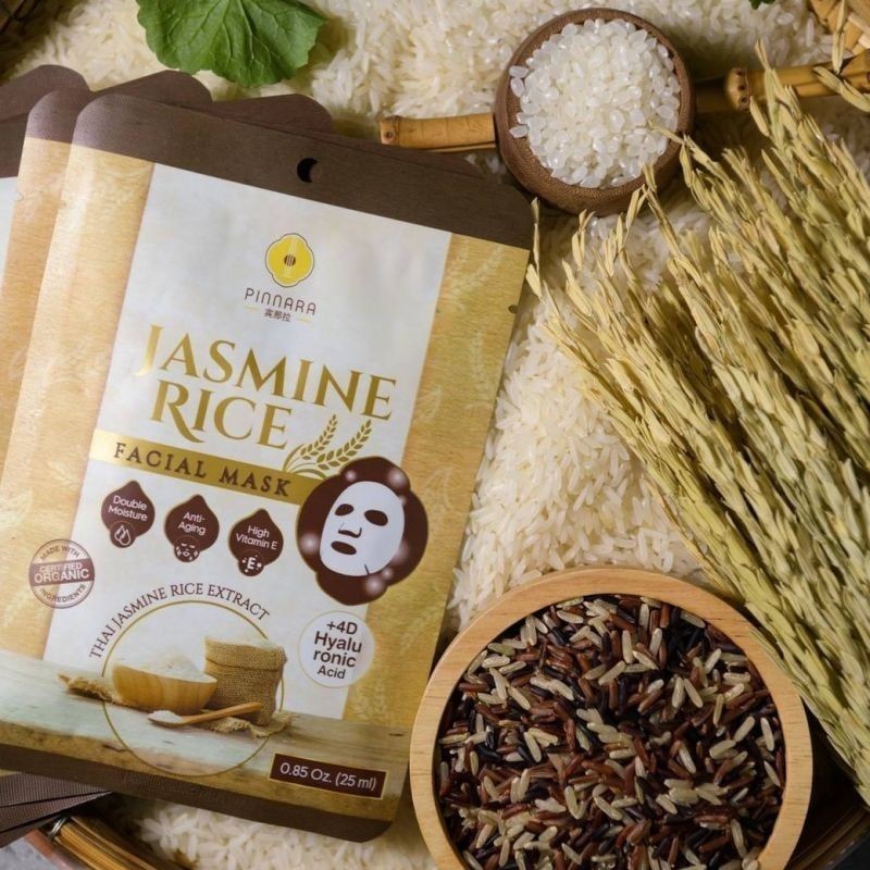 PINNARA JASMINE RICE FACIAL MASK 3 PACKS x 5 SHEETS