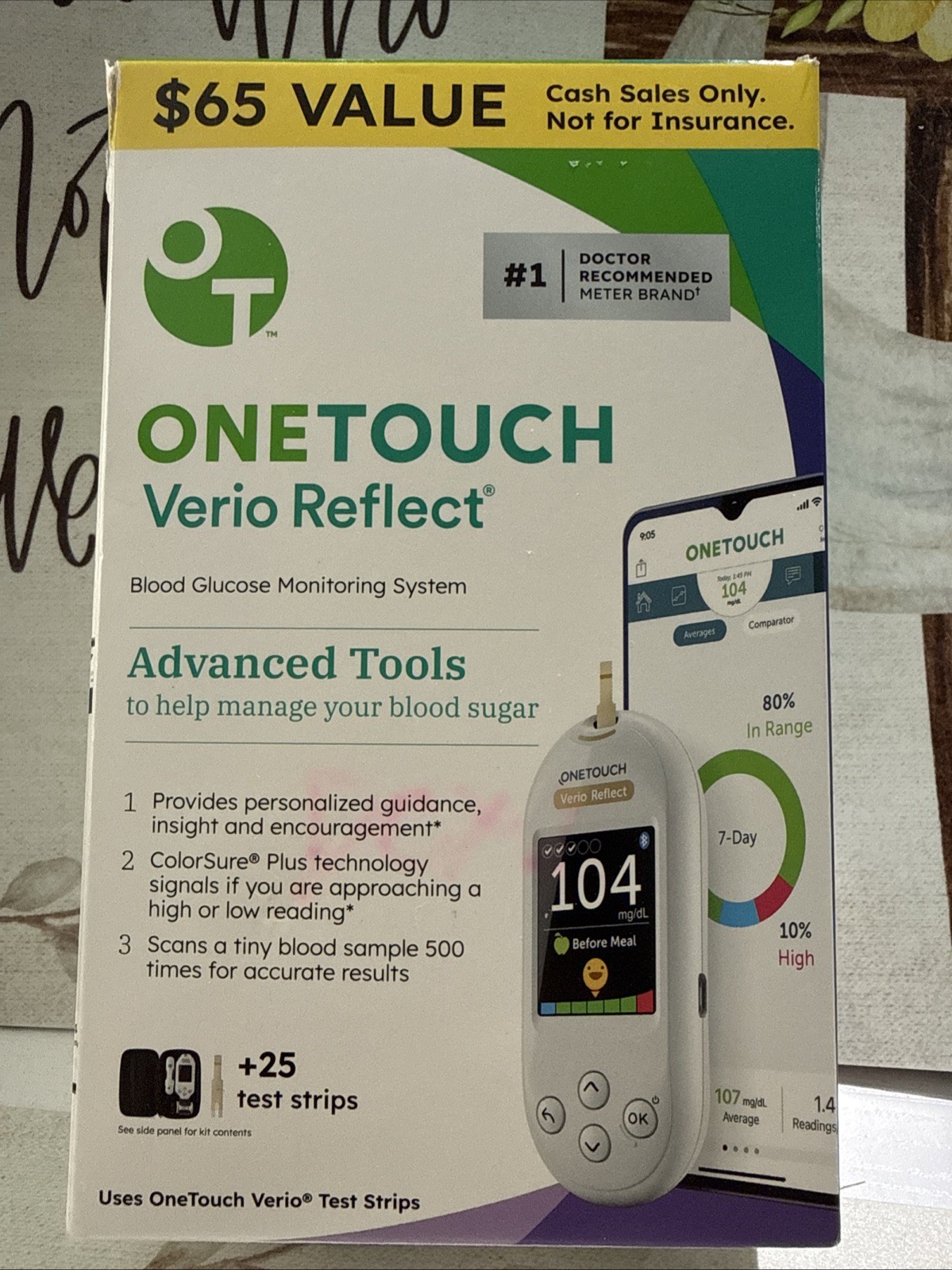 ONE TOUCH Verio Reflect Blood Glucose Monitoring System Exp 02/2027