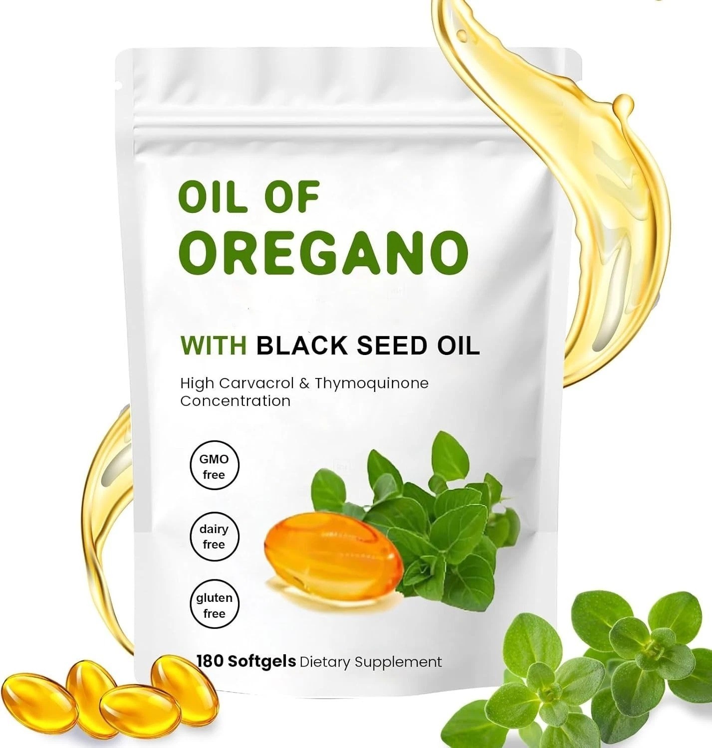 Resilia Oil Of Oregano With Black Seed Oil 6,000MG