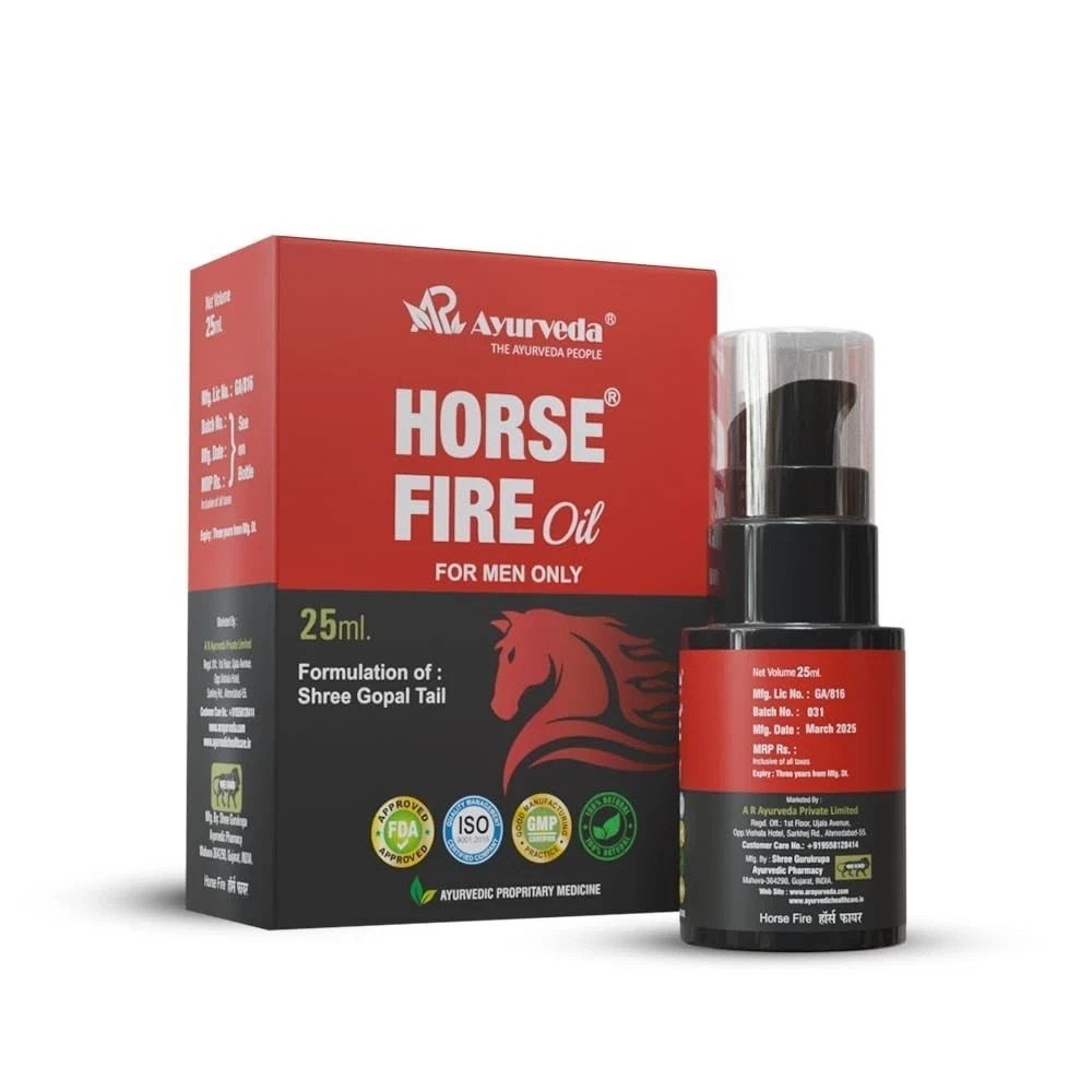Horse Fire Ayurvedic Massage Oil for Men Blend of Pure and Natural Ingredients