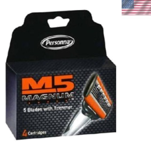 24 M5 Magnum Razor Blades – 5 Blades per Cartridge, Superior Shaving Solution