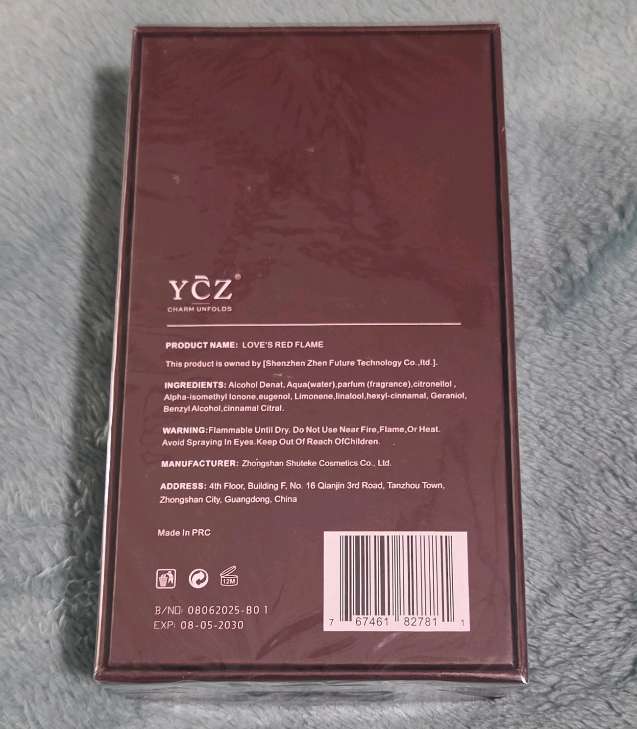 YCZ LOVE’S RED FLAME Eau de Parfum Spray 50ml 1.7 fl. oz Bergamot Jasmine