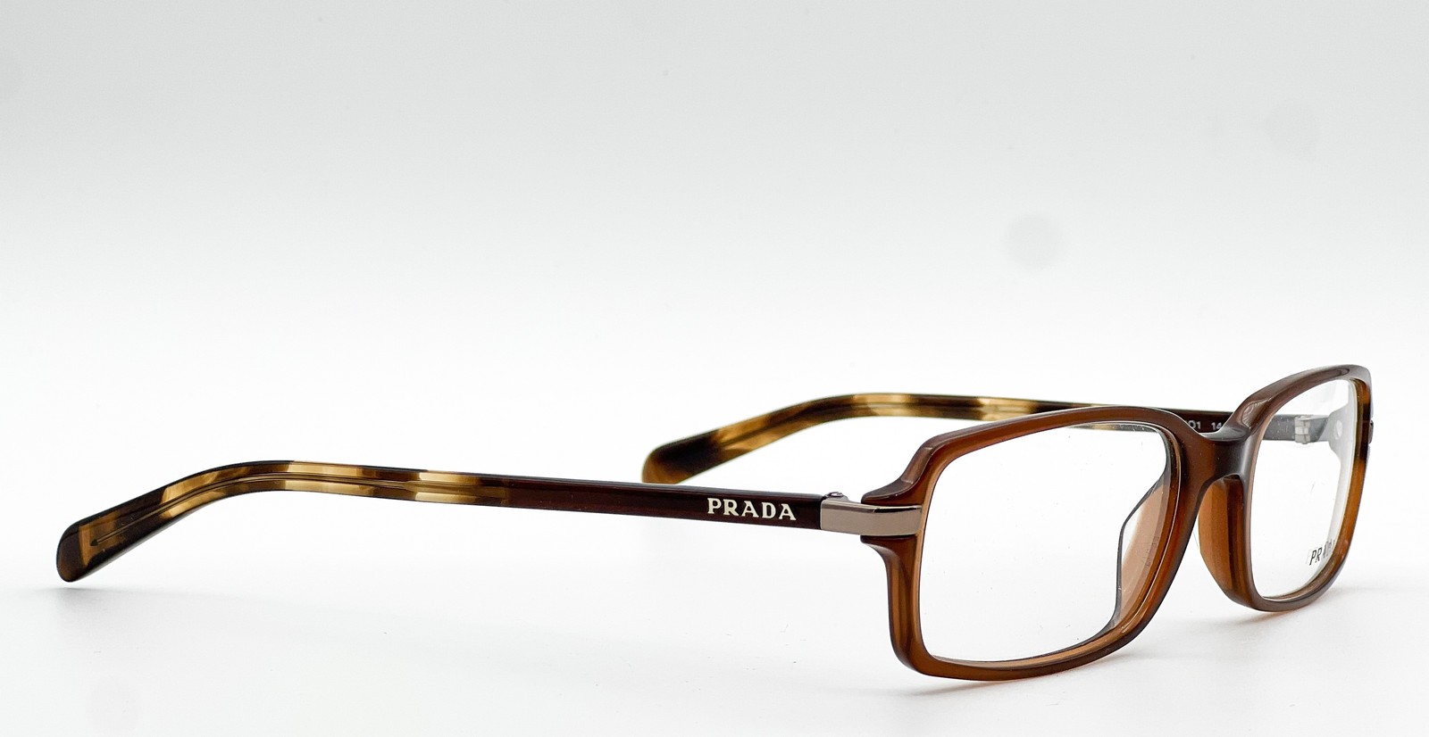 NEW PRADA VPR 04N-A 7JQ-1O1 BROWN AUTHENTIC EYEGLASSES 55-17