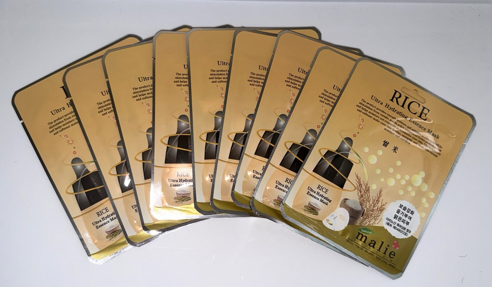Skincare Face Sheet Mask. Aloe Vera,Rice ,Royal Jelly (sets)