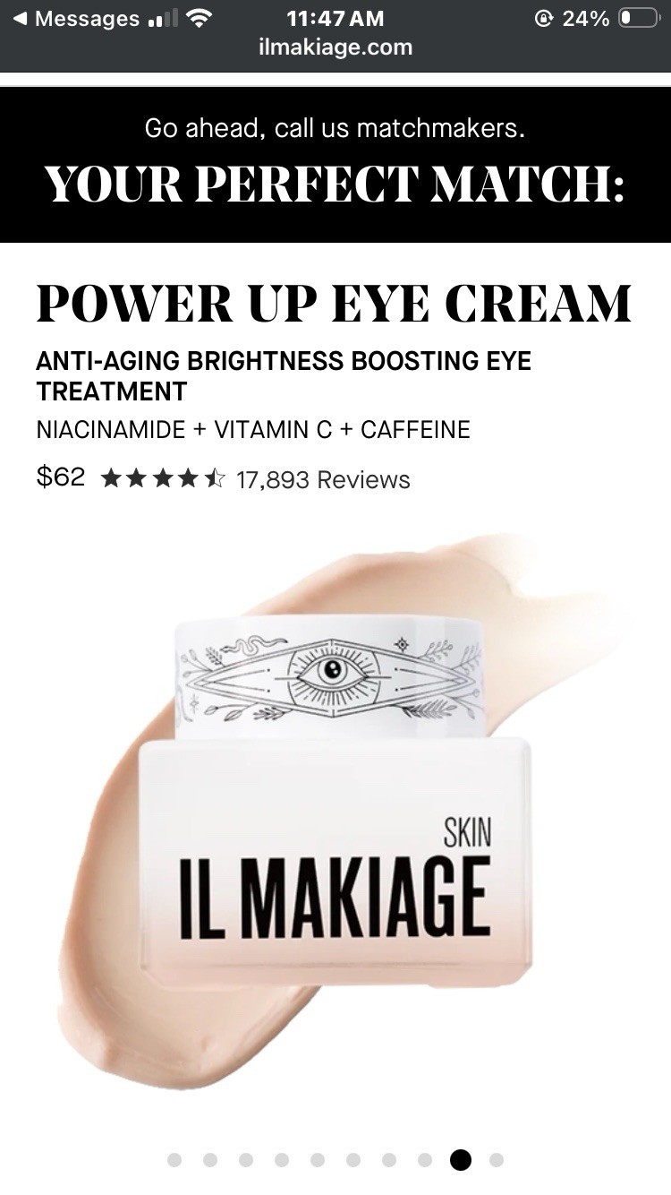 Il Makiage Power Up Eye Treatment Cream NEW In Box