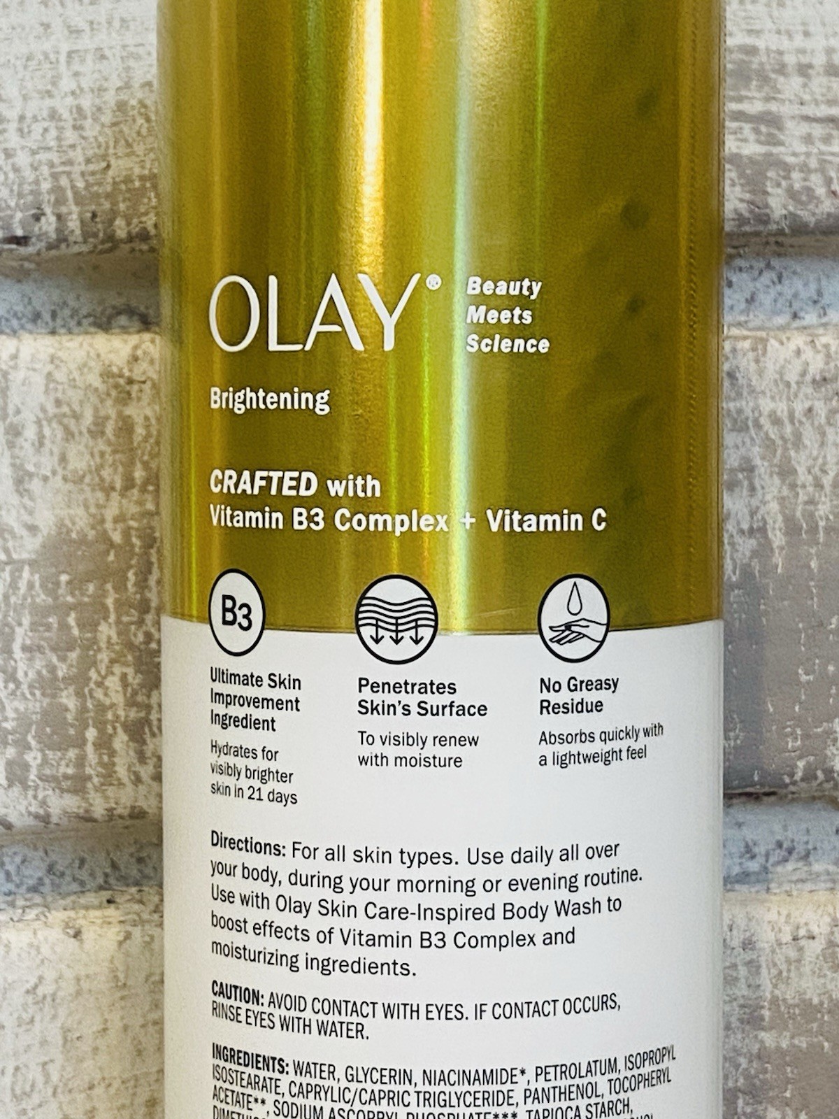 Olay Brightening Body Lotion Vitamin C B3 Moisturizing Revitalizing Skin 17 oz