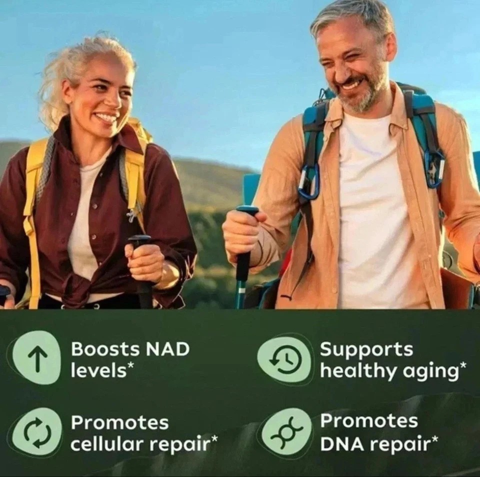 Reus Research NAD+ Nicotinamide Riboside Resveratrol Anti-Aging Supplement NEW