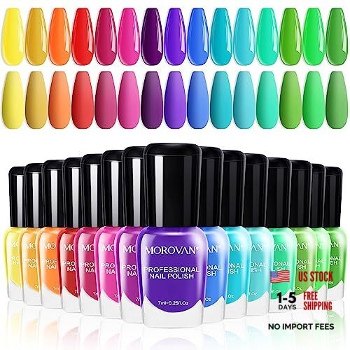 Bright Color 0.27oz Air Quick Dry Nail A1-Vibrant Rainbow