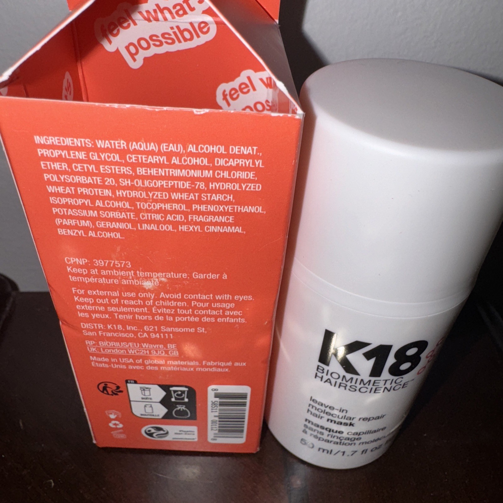K18 Leave In Molecular Repair Hair Mask Biomimetic Hairscience 50 ml / 1.7 oz