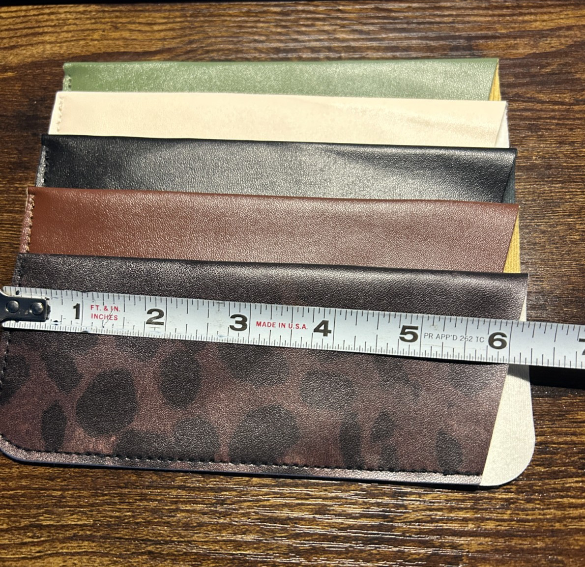 5 Assorted Eyewear Sleeves * Sunglass * Eyeglass * Soft Case * 6.25 x 2.25″