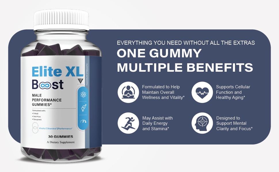 (2 Pack) Elite XL Boost Gummies, EliteXL Boost Male Performance (60 Gummies)