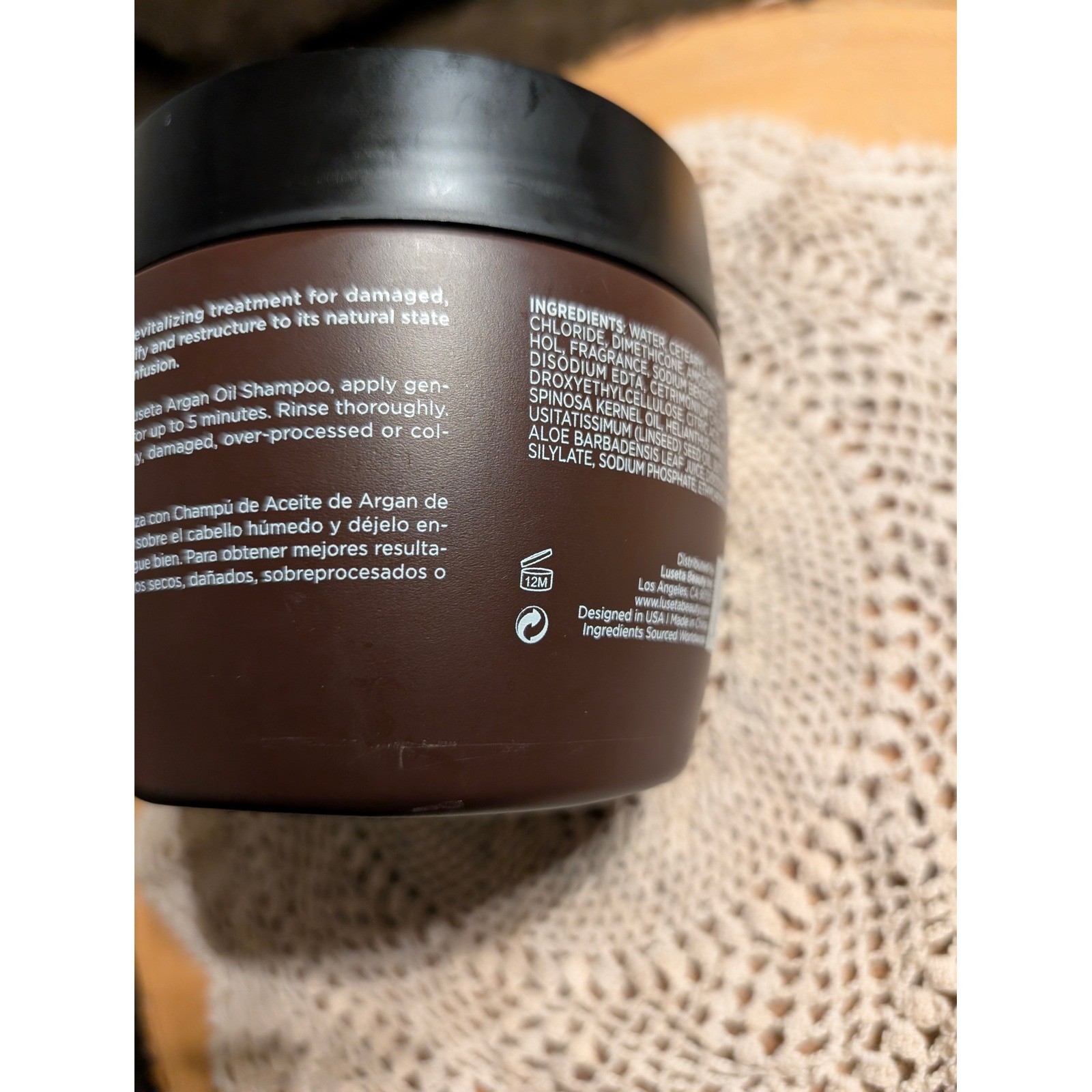 NEW Luseta Argan Oil Hair Mask 16.9oz Moisturizing Repair Formula Color Safe