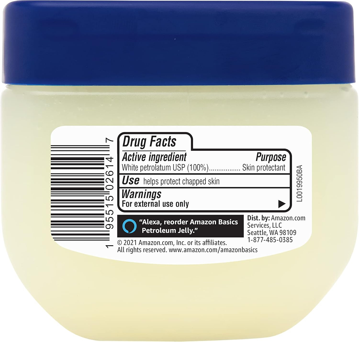 Petroleum Jelly White Petrolatum Skin Protectant, Unscented, 7.5 oz, 1-Pack, (Pr