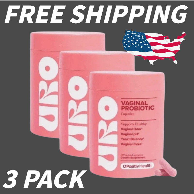 3PACK URO O Positiv Vaginal Probiotics for Women pH Balance w/ Prebiotic